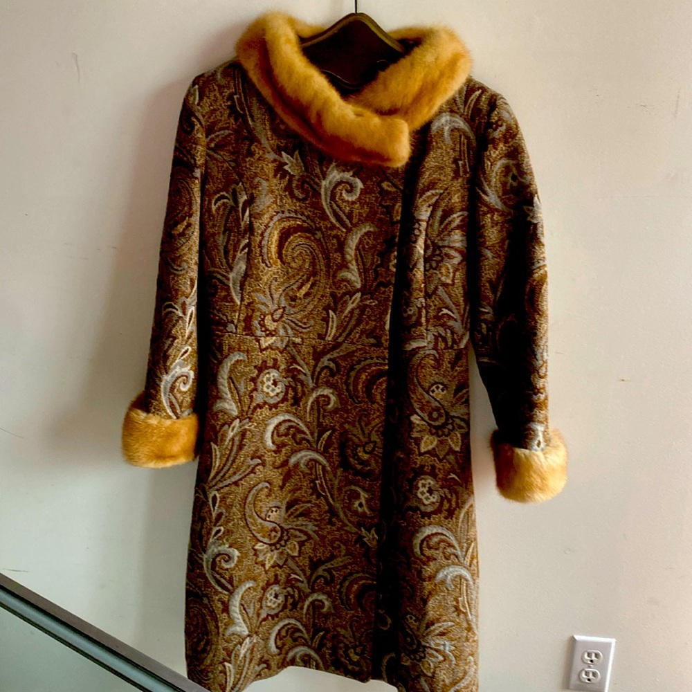 60s vintage tapestry coat